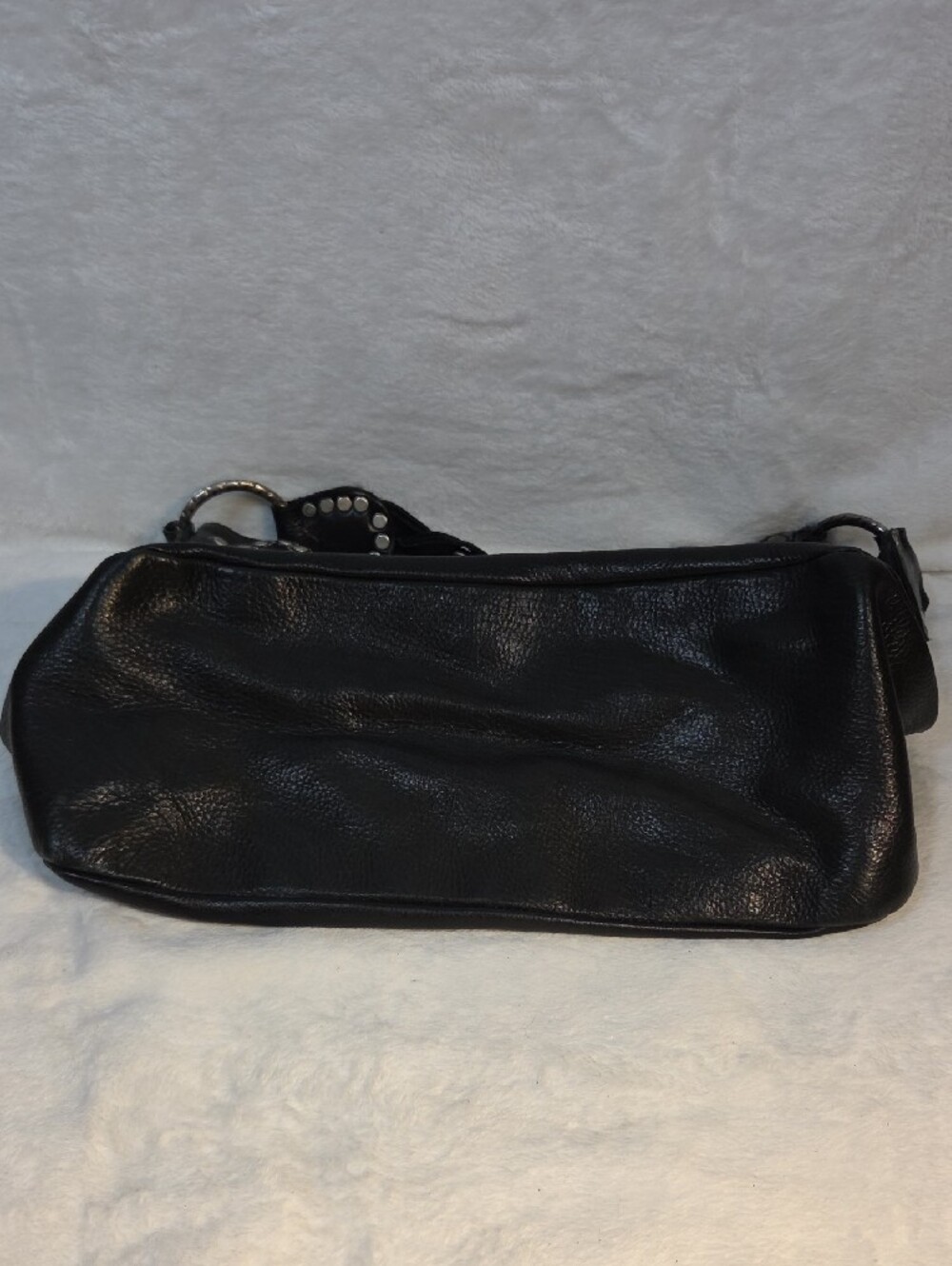 Betsey Johnson Black Braided-Handle Studded Shoulder Bag - Picture 11 of 12